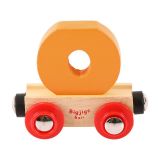 Dřevěné hračky Bigjigs Rail Vagónek dřevěné vláčkodráhy - Písmeno O
