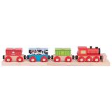 Dřevěné hračky Bigjigs Rail Vlak s potravinami