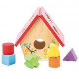 Dřevěné hračky Le Toy Van Petilou Ptačí budka s tvary
