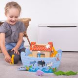 Dřevěné hračky Bigjigs Toys Dřevěná Noemova archa
