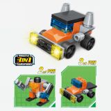 Dřevěné hračky Qman Trans Collector 3v1 2106-10 Kamión