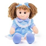 Dřevěné hračky Bigjigs Toys Látková panenka Amelia 38 cm