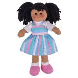 Dřevěné hračky Bigjigs Toys Látková panenka Kira 28 cm