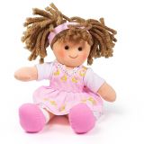 Dřevěné hračky Bigjigs Toys Látková panenka Rose 28 cm