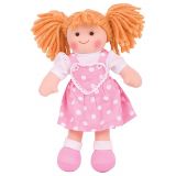 Dřevěné hračky Bigjigs Toys Látková panenka Ruby 28 cm