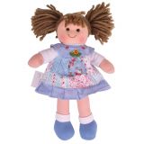 Dřevěné hračky Bigjigs Toys Látková panenka Sarah 28 cm