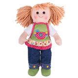 Dřevěné hračky Bigjigs Toys Látková panenka Sophia 38 cm