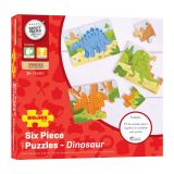 Dřevěné hračky Bigjigs Toys Puzzle 3v1 dinosauři