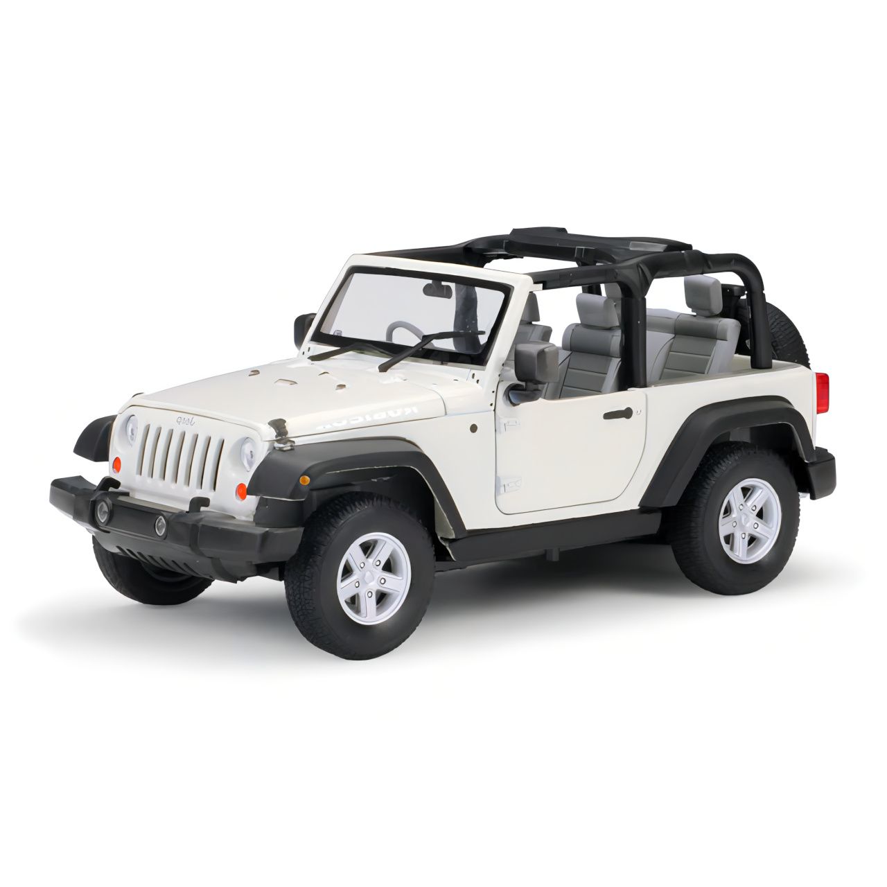 Dřevěné hračky Welly Jeep Wrangler Rubicon (convertible) bílý
