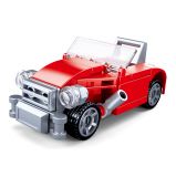 Dřevěné hračky Sluban Builder M38-B0920C Červený kabriolet