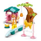 Dřevěné hračky Sluban Girls Dream M38-B0970B Cvičiště pro pejsky