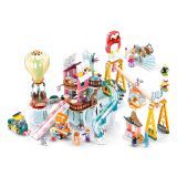 Dřevěné hračky Sluban Happy Diary M38-B0962 Zimní zábavní středisko