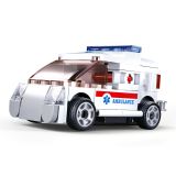 Dřevěné hračky Sluban Power Bricks M38-B0916F Natahovací auto ambulance