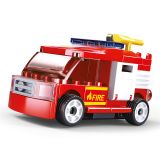 Dřevěné hračky Sluban Power Bricks M38-B0916G Natahovací auto hasičské