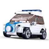 Dřevěné hračky Sluban Power Bricks M38-B0916H Natahovací auto policejní