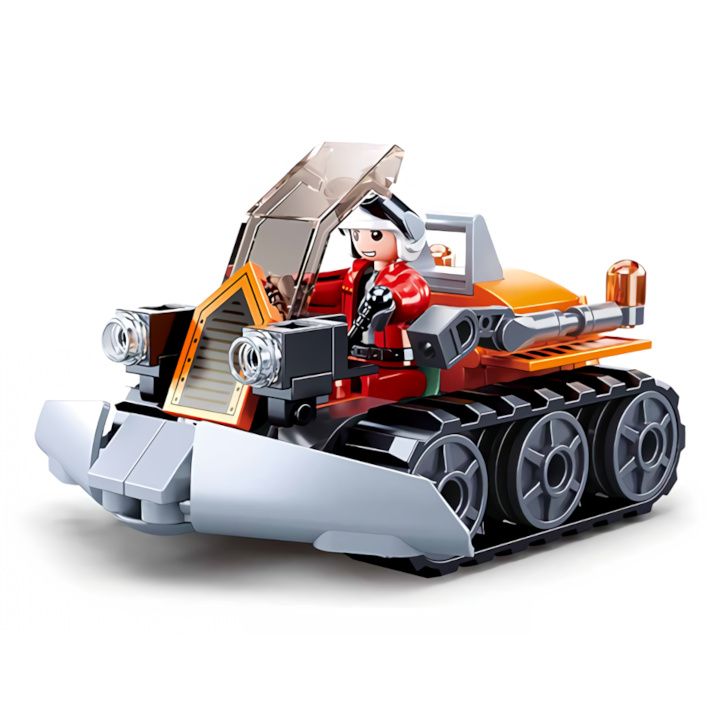 Dřevěné hračky Sluban Zimní záchranáři M38-B0950 Záchranný sněžný pluh