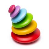Dřevěné hračky Bigjigs Baby Balanční hra usazování barevných oblázků Bigjigs Toys