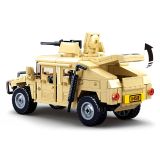 Dřevěné hračky Sluban Army Model Bricks M38-B0837 Hummer bojový off road