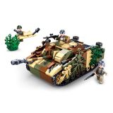 Dřevěné hračky Sluban Army N38-B0858 Maskovaný obrněný tank