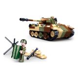 Dřevěné hračky Sluban Army N38-B0859 Maskovaný tank střední 2v1