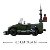 Dřevěné hračky Sluban WWII M38-B0678B 4into1 Hlídkový Jeep
