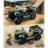 Dřevěné hračky Sluban WWII M38-B0682 Sovětský terénní vůz GAZ 67
