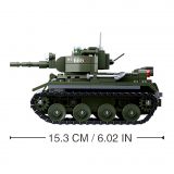 Dřevěné hračky Sluban WWII M38-B0686 Sovětský tank BT7