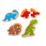Dřevěné hračky Bigjigs Toys Dřevěné puzzle dinosauři