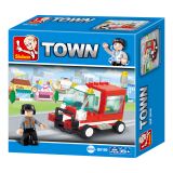 Dřevěné hračky Sluban Town M38-B0180 Servisní vozidlo