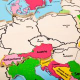 Dřevěné hračky Bigjigs Toys Dřevěné puzzle mapa Evropy 25dílků