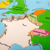 Dřevěné hračky Bigjigs Toys Dřevěné puzzle mapa Evropy 25dílků
