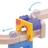 Dřevěné hračky Wonderworld Dřevěná kuličková dráha TRIX - Kočka a myš