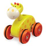 Dřevěné hračky Wonderworld Dřevěná žirafa na kolečkách