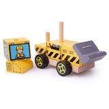 Dřevěné hračky Bigjigs Baby Nasazování buldozer Bigjigs Toys