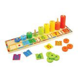 Dřevěné hračky Bigjigs Toys Deska nasazování s čísly