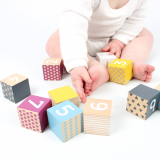 Dřevěné hračky Bigjigs Toys Didaktické kostky čísla