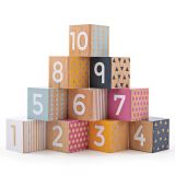 Dřevěné hračky Bigjigs Toys Didaktické kostky čísla