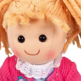 Dřevěné hračky Bigjigs Toys Látková panenka Maggie 34cm