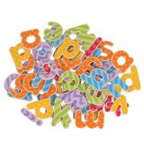 Dřevěné hračky Bigjigs Toys Magnetická barevná abeceda (malá písmena)