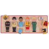 Dřevěné hračky Bigjigs Toys Vkládací puzzle záchranářský tým