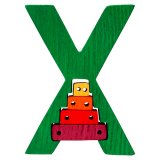Dřevěné hračky Fauna Abeceda písmeno X xylofón