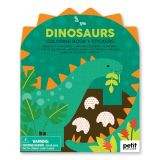 Dřevěné hračky Petit Collage Omalovánka se samolepkami dinosauři