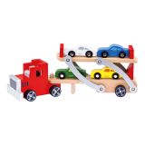 Dřevěné hračky Bino Tahač s autíčky