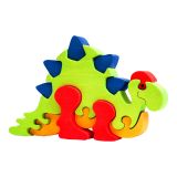 Dřevěné hračky Fauna Dřevěné vkládací puzzle z masivu velký stegosaurus