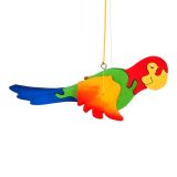 Dřevěné hračky Fauna Dřevěný papoušek na zavěšení