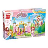 Dřevěné hračky Qman Princess Leah 2613-1 Zámecká brána