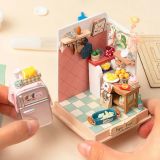 Dřevěné hračky RoboTime miniatura domečku Kuchyně chutí života