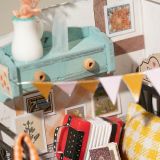 Dřevěné hračky RoboTime miniatura domečku Ložnice pro sladké sny
