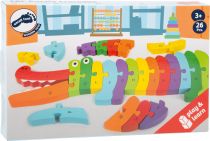 Dřevěné hračky small foot Vkládací puzzle krokodýl ABC