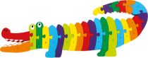 Dřevěné hračky small foot Vkládací puzzle krokodýl ABC